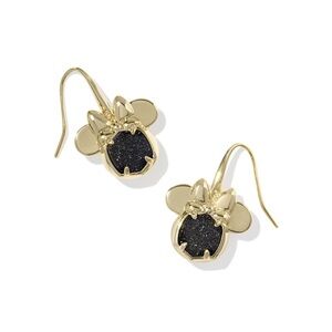 Kendra Scott Gold Minnie Mouse Drop Earrings in Black Drusy